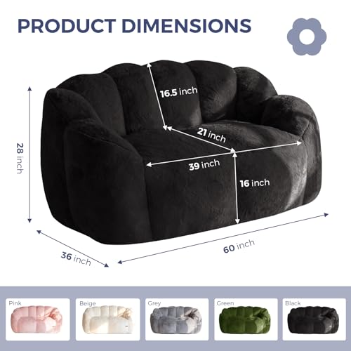 MAXYOYO Bean Bag Chair for Adults, Floral Shaped Bean Bag Sofa
