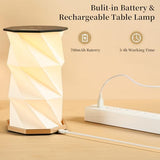 Travel Gifts Portable lamp with Touch Dimmer, Travel Lamp Warm Light, Foldable Paper Lamp, Rechargeable Small Battery Table Lamp for Bedroom Living Room, Traveling gifts for Women, Men & Couples