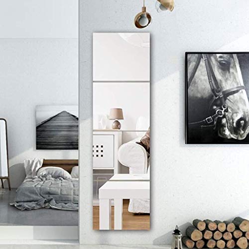 Rectangular eless Vanity Mirror Full Length Mirror Floor Explosion Proof Wall-Mounted Mirror Holder Hotels AN1017 914 (Size : 36cm×36cm)