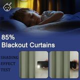 OWENIE Sally Sage Green Blackout Curtains for Bedroom 63 Inch Length 2 Panels Set, Solid Thermal Insulated Room Darkening Rod Pocket Privacy Window Treatment Curtains Drapes, W40 x L63 Inch