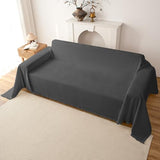 Chenille Couch Cover for Sofa,Soft Tassel Slipcover for Couch,Blanket Couch Covers for 1 Cushion Couch,Sofa Slipcovers Washable Pet-Friendly Furniture Protector (Dark Grey)