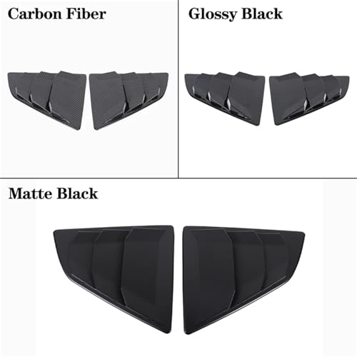 Compatible with 370Z Z34 2009-2020 ABS Carbon Fiber Car Rear Side Window Blind Shutter Louver Cover Trim Exterior Accessories(Carbon Fiber)