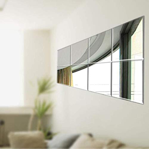 Wall Hanging Mirror Simple Floor Mirror Dual-use Fitting Mirror Full-Length Mirror Floor Mirror DIY Stitching Paste 30cmX30cm AN1021 910