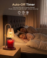 Candle Warmer Lamp with Timer Dimmer, Flameless Candle Warmer for Jar Candles, Height Adjustable Wax Warmer, House Warming Gifts New Home Decor, Birthday Gifts for Women (2 Bulbs Included)