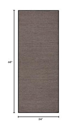 Lahome Farmhouse Hallway Runner Rug, 2x5 Washable Rugs for Entryway Black