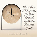 Natural Travertine Stone Wabi-Sabi Style Decorative Minimalist Desktop Clock