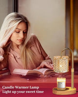 Candle Warmer Lamp with Timer Dimmer Adjustable Height for New Home Decor, Birthday Gifts for Women,Candle Warmer for Women Mom Christmas Mother's Day Gfit