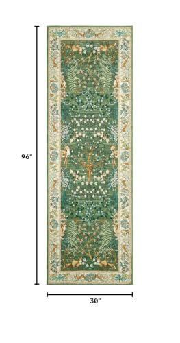 GarveeHome Forest 2.5x8 Rug Kitchen Runner Rug Non Slip Washable Jungle