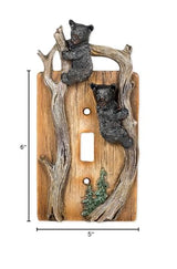 Bears on Tree Limb Electrical Resin Switch Plate Cover