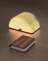 4.7 Inch Wooden Book Lamp, Book Lovers Gifts,Teacher Appreciation Gifts for Women, Folding Book Light, LED Ambient Lighting, Magnetic Mood Lighting for Home&Library Decor (Walnut)