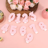 Pink Number One Birthday Candles, Romantic Cake Glitter Pink Number 1st Candles Anniversary Cake First Topper Decoration Cute Birthday Party Supplies for Wedding Anniversary Celebration Supplies (1)