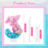 AKURIEEY Mermaid 3rd Birthday Candle Pink Blue Numbers 3 Candle for Girls Cake Topper Cupcake Decorations Ocean Theme Party Decor Anniversary Celebrations Supplies