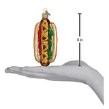 Old World Christmas Ornaments: Hot Dog Glass Blown Ornaments for Christmas Tree (32050)