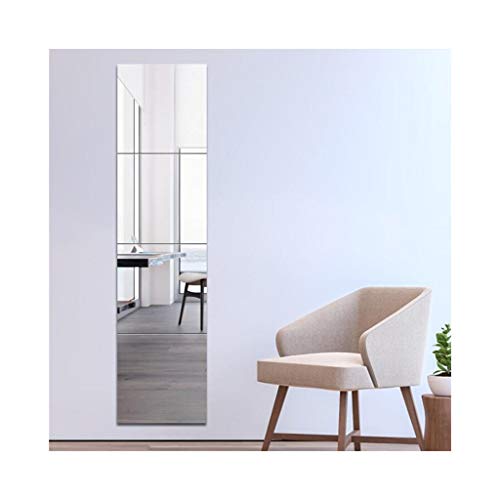 Frameless Free Standing Full Length Floor Standing Dressing Mirror Adjustable Bedroom Furniture Floor Set of 4 11.8in×11.8in