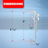 Amazing Drapery Hardware 3.0 Inch Clear Valance Clips for Blinds & Window Shades, 10-Pack - Sturdy Plastic Brackets, Ideal for Wood, Faux Wood & Metal Treatments in Home & Office Settings