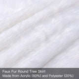 YEAHOME Christmas Tree Skirt, 48 Inch White Soft Faux Fur Tree Skirts Plush Christmas Decorations, White Ornaments Christmas Tree Skirts Xmas Decorations Indoor Holiday Party Decor