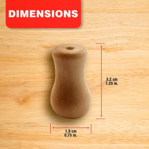 Amazing Drapery Hardware 6 Natural Stained Wood Cord Tassels in Vase Shape for Wood Blind and Roman Shade Pull Cords - Rustic Window Treatment Accessories