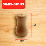 Amazing Drapery Hardware 6 Natural Stained Wood Cord Tassels in Vase Shape for Wood Blind and Roman Shade Pull Cords - Rustic Window Treatment Accessories