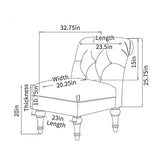 HAOYONG Armless Accent Chair Cover, Stretch Chair Slipcover Printed Slipper Chair Covers Furniture Protector Covers for Living Dining Room Hotel