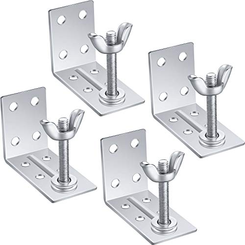 Jetec Roman Shade Wall l Bracket and Wingnut Ceiling or Wall Mount Brackets Mounting Installation L-mounts for Roman Shade Home Window Drapery Use(4 Pieces)