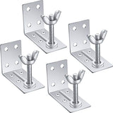 Jetec Roman Shade Wall l Bracket and Wingnut Ceiling or Wall Mount Brackets Mounting Installation L-mounts for Roman Shade Home Window Drapery Use(4 Pieces)