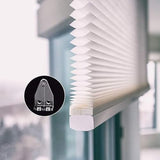 BBTO 40 Pcs 1 Inch Blind Hold Down Brackets Clear Plastic Blinds Hooks Bottom Rail Hold Clips Replacements Mini Horizontal Blinds Shades Windows Doors or Home or Rv
