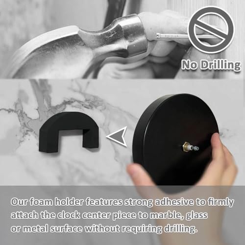 Mintime Large Wall Clock Battery Operated DIY Wall Clock for Modern Decorative Living Room/Office