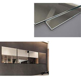 Full-Length Mirror Makeup Mirror 4 Pieces Wall Hanging eless Floor-Mounted Explosion-Proof HD Mirror 11.8inX11.8in AN1021 910