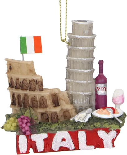 3.25" Glittered International City of Travel Italy Christmas Ornament