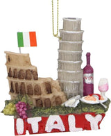 3.25" Glittered International City of Travel Italy Christmas Ornament