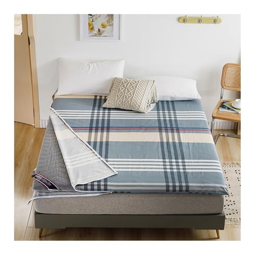 Japanese Floor Futon Mattress Cover with Zipper, Durable Futon Covers Slipcovers, Soft Cotton Cover for Traditional Japanese Floor Futon Mattress, Washable, No Shrinking,E,80x200cm/31x79in