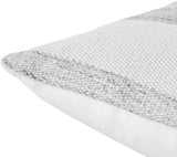 Livabliss x Galey Alix Katalina Modern Indoor/Outdoor Accent Pillow, Poly Insert, 20" L x 20" W, Grey/White