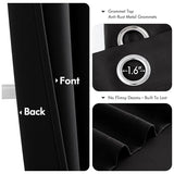 MIULEE Blackout Curtains for Bedroom Living Room 2 Panels, Thermal Insulated Room Darkening Drapes Grommet Noise Reducing Light Blocking Window Treatments 63 Inches Long 40x63 Inch Black