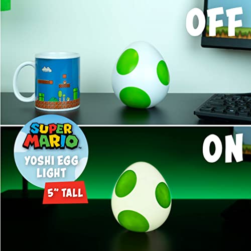 Paladone Super Mario Yoshi Egg Light – Mini LED Desk Lamp, USB Powered, Gaming Room Decor, Official Nintendo Merchandise