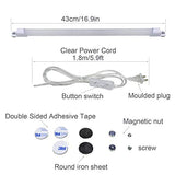 110V Under Cabinet Lights,17inch LED Under Counter Lighting with 6foot Plug Cable,Reading Desk Lamp for Kitchen/Shelf (Naturally White 4000K)