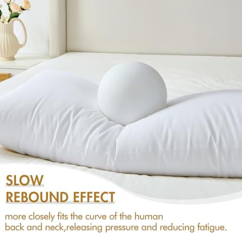 MIULEE 14x26 Synthetic Down Alternative Pillow Insert, Fluffy Soft Throw Pillow for Couch Bed Sofa Plush Luxury Lumbar Support