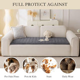 MYSKY HOME Couch Covers for Sofa, Dog Couch Cover, Sofa Covers for 3 Cushion Couch Washable, Sectional Couch Covers Pet Couch Cushion Covers Protector Non Slip Sofa Slipcover(Dark Grey,27.6" x 70.9")