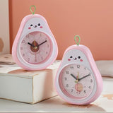 Mechanical Alarm Clock Colorful Cartoon Design, Gentle Alarm, Fruit Appearance for Living Room 4.5" L x 2.2" W x 5.3" H Pink