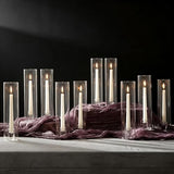 NUPTIO Hurricane Candle Holder for Candlesticks: 11.8" H Set of 10