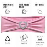 Pink Chair Sashes 100 Pack Spandex Pink Sashes for Chairs Stretch Chair Sashes Clearance with Heart Buckle Slider for Wedding Banquet Party Decorations