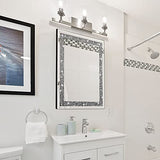 Ruomeng Rectangular Wall Mirror, 16" x 20", Crystal Crush Diamond, Bathroom, Entryway & Bedroom