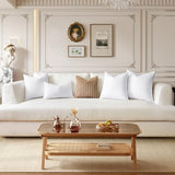 SAVORI Down Feather Throw Pillow Inserts 12x20 Euro Pillow Inserts, Soft Fluffy Throw Pillows with Cotton Cover, Decorative Throw Pillows for Couch Sofa Bed-White