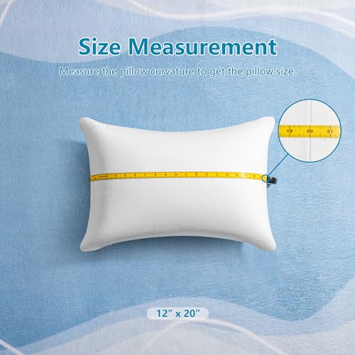 AM AEROMAX 12 × 20 Throw Pillow Memory Foam Pillow Insert - Rectangular Lumbar Support Pillow for Decorative Cushion Bed Couch Sofa - Non-Deforming Over Time