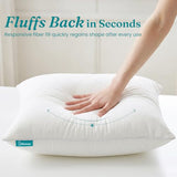 Oubonun Beige 12x22 Lumbar Pillow Inserts Set of 2 – Full Fluffy Down Alternative Rectangular Throw Pillow for Couch Sofa Bed, Soft Decorative Lumbar Cushion with Cross Pattern, Machine Washable