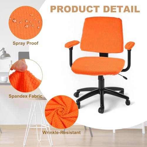 uxcell Office Chair Cover, Desk Chair Covers Stretch Slipcover for Home Office Computer Desk Chairs Sky Blue