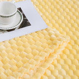 Bnuitland Light Yellow Flannel Throw Blanket (50X40 inches), 300 GSM Fleece Cozy Warm Soft Lightweight Bed Sofa Blanket for Babys and Pets, Suitable for All Seasons