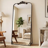 Antok Full Length Mirror, Floor Mirror with Stand, Standing Hanging Leaning Irregular Mirrors for Bedroom Living Room Entryway