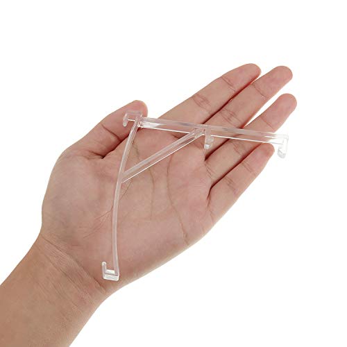 Patelai Valance Clips Plastic Vertical Blinds Brackets 3.5 Inch Vertical Blinds Clear Plastic for Shutters Parts Accessory Components(8 Pieces)