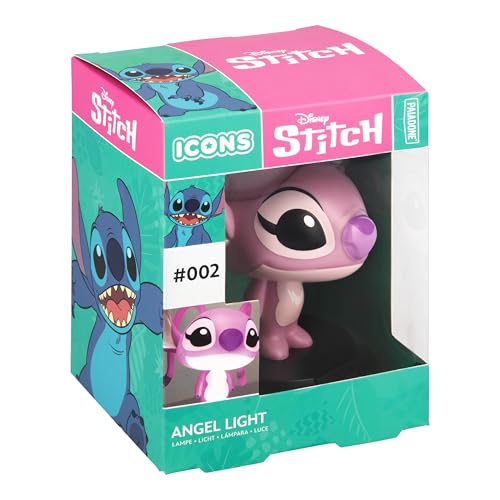 Paladone Disney Angel Mini Icon Light, Officially Licensed Lilo and Stitch LED Lamp for Kids Bedrooms, Home, Desk, Battery Powered Collectible Gift for Movie Fans