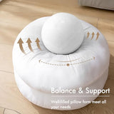 MIULEE 16 Inch Round Throw Pillows Pillow Insert, Floor Pillow Form Stuffer Sham for Decorative Cushion Bed Couch Sofa Wedding